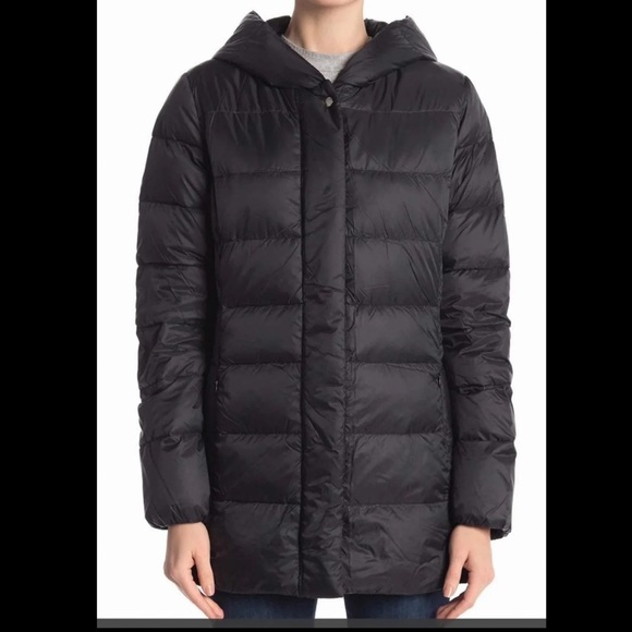 Cole Haan Hooded Zip Front Down Puffer Jacket - Picture 3 of 4